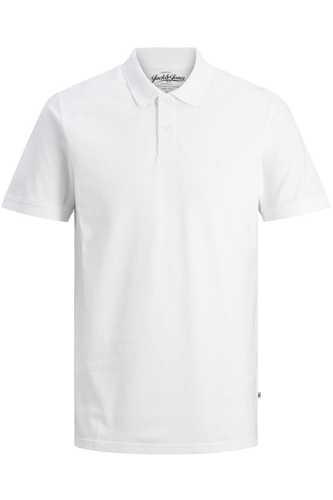 Jack & Jones witte heren polo | Vooraanzicht