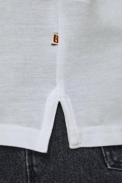 Jack & Jones witte heren polo | Close up