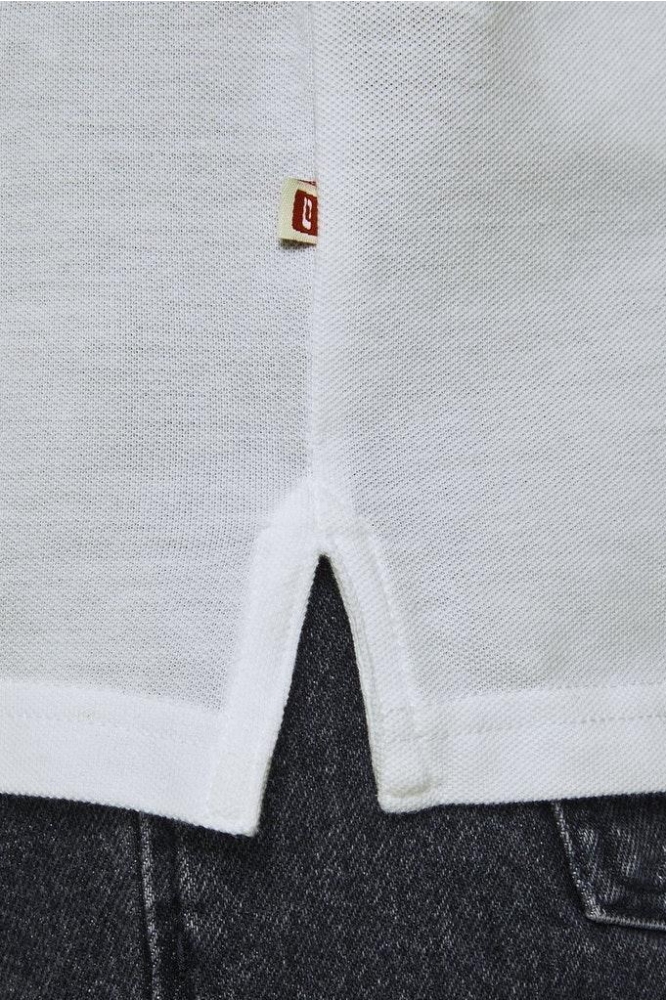 Jack & Jones witte heren polo | Close up