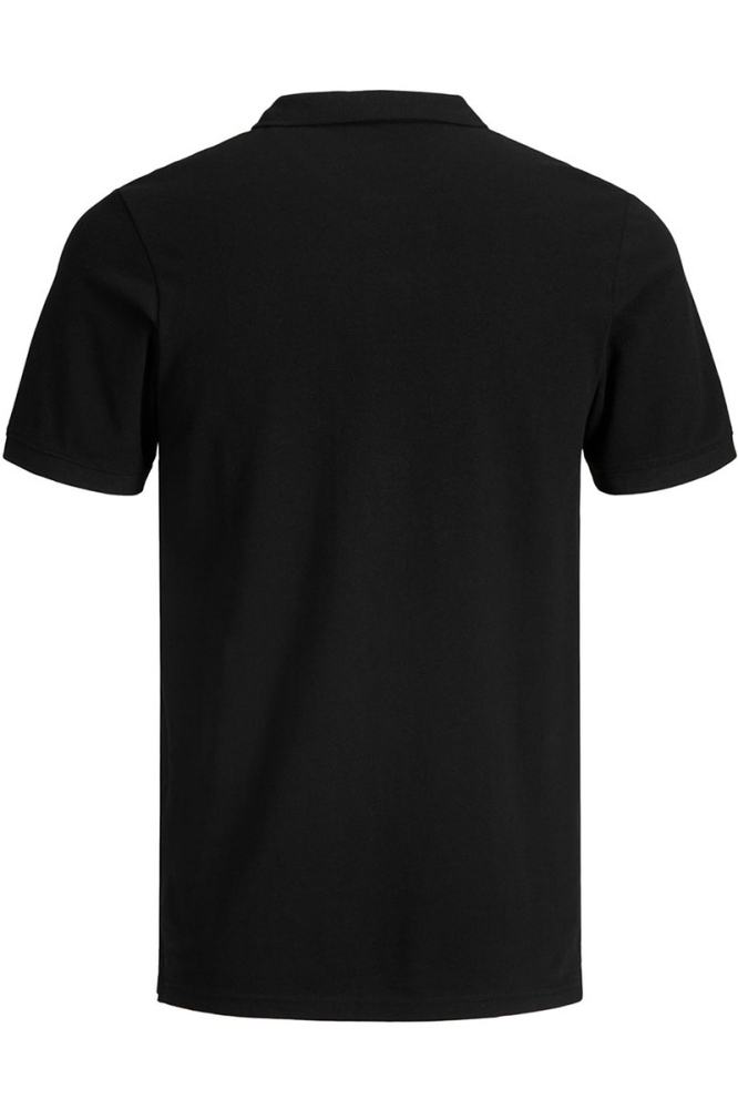 Jack & Jones zwarte heren polo | Achteraanzicht