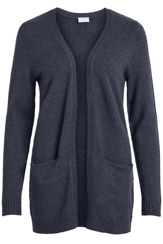 Vila blauwe dames vest | Vooraanzicht