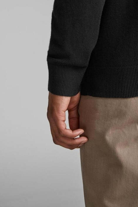 Jack & Jones zwarte heren trui | Close up