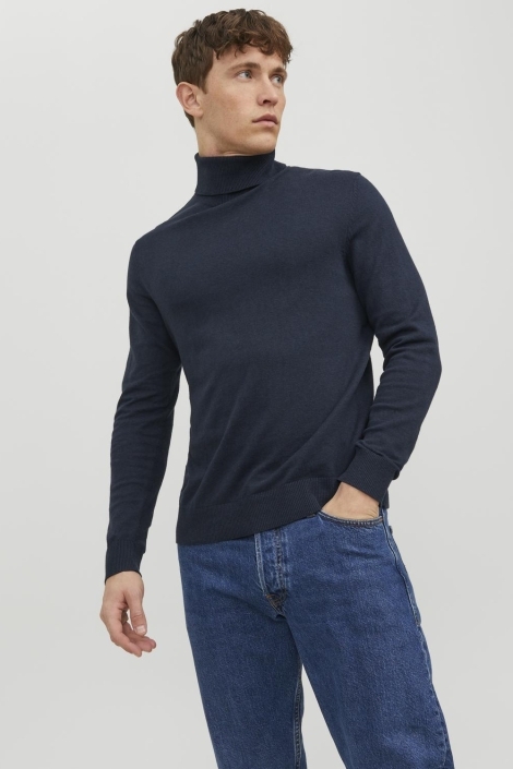 Jack & Jones blauwe heren trui | Model vooraanzicht