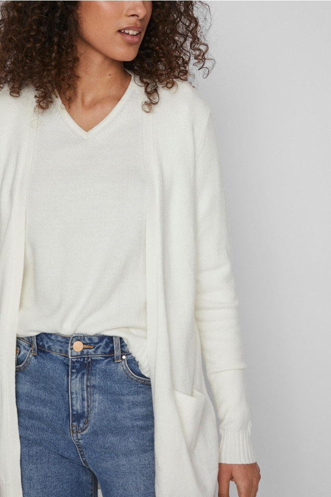 Vila witte dames vest | Close up