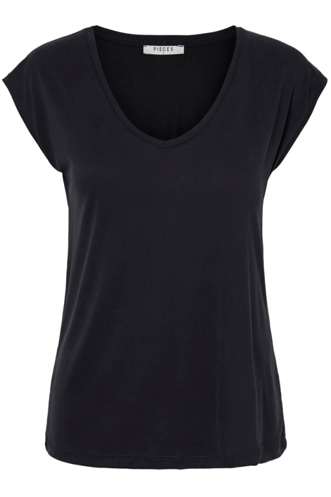 Pieces zwarte dames t-shirt | Vooraanzicht