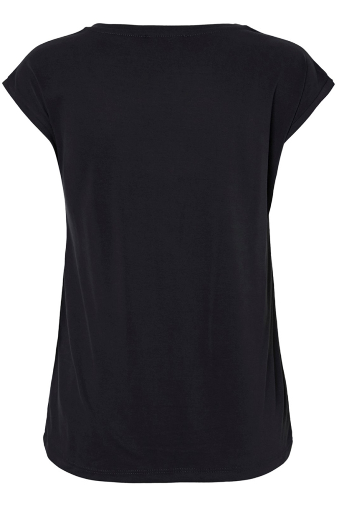 Pieces zwarte dames t-shirt | Achteraanzicht