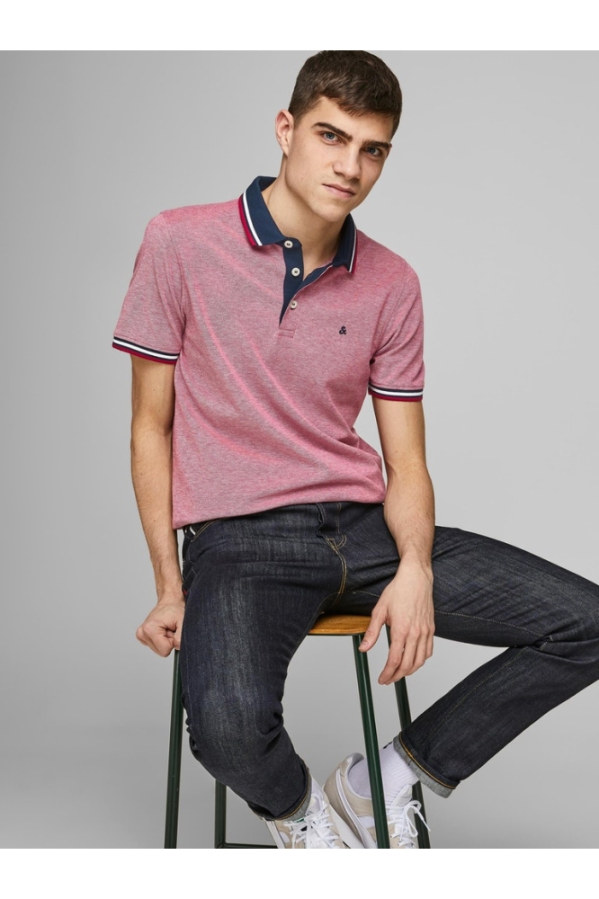 Jack & Jones rode heren polo | Model