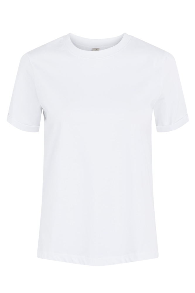 Pieces witte dames t-shirt | Vooraanzicht