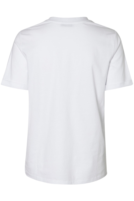 Pieces witte dames t-shirt | Achteraanzicht