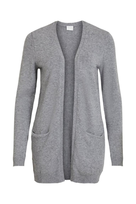 Vila grijze dames vest | Vooraanzicht