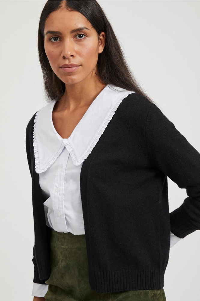 Vila zwarte dames vest | Close up