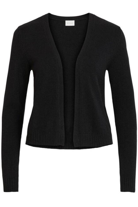 Vila zwarte dames vest | Vooraanzicht