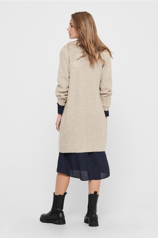 Only beige dames vest | Model achteraanzicht