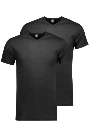 Alan Red T-shirt 6671 VERMONT 2 PACK Black