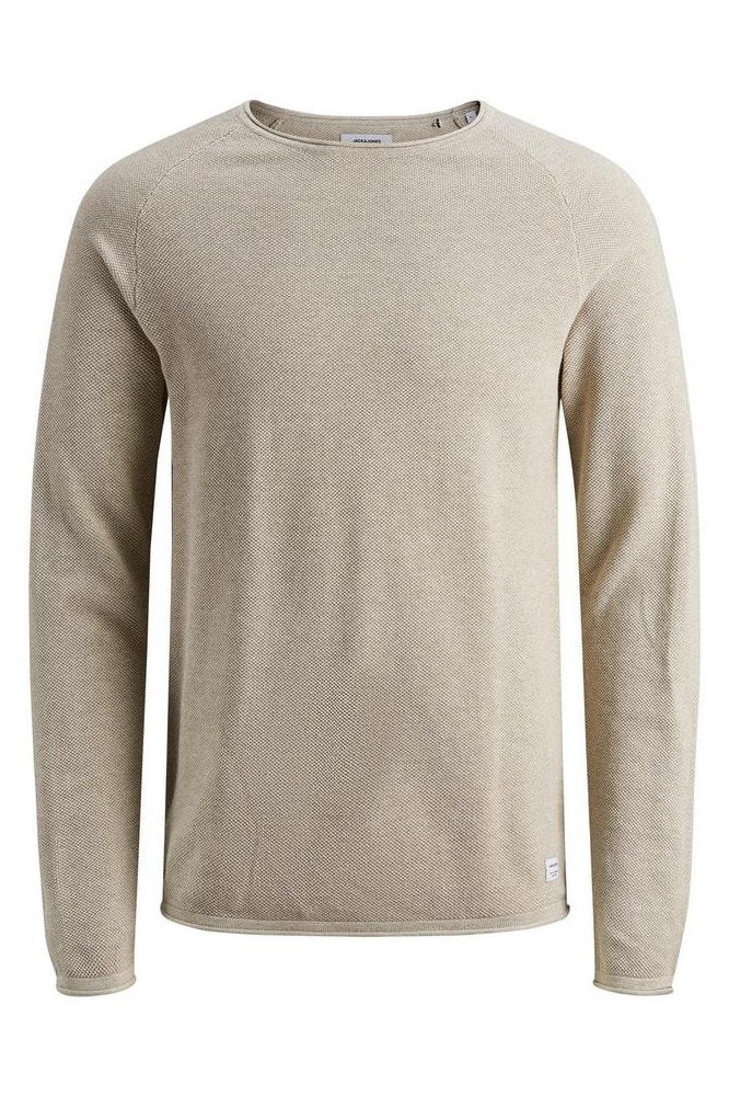 Jack & Jones ecru heren trui | Vooraanzicht