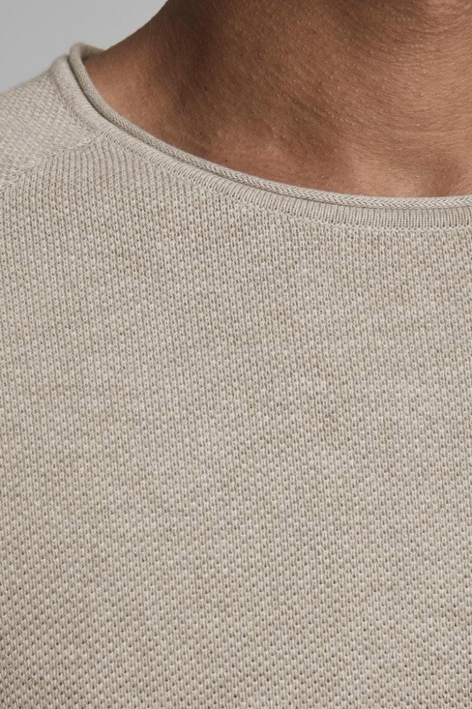 Jack & Jones ecru heren trui | Close up