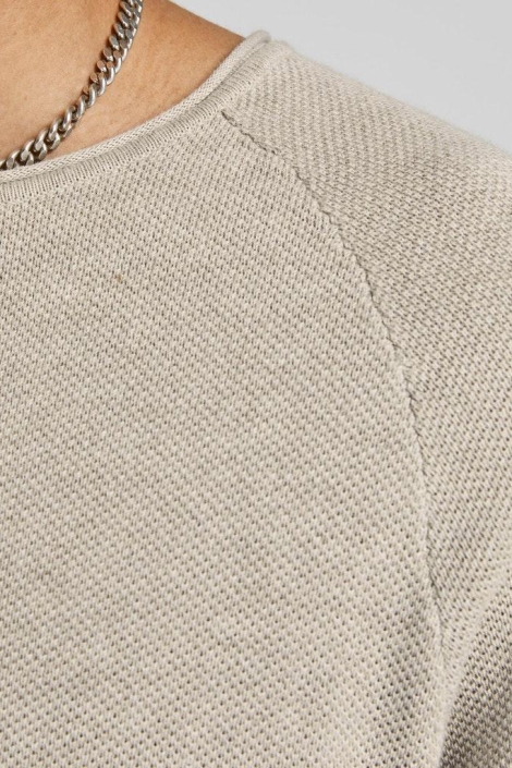 Jack & Jones ecru heren trui | Close up