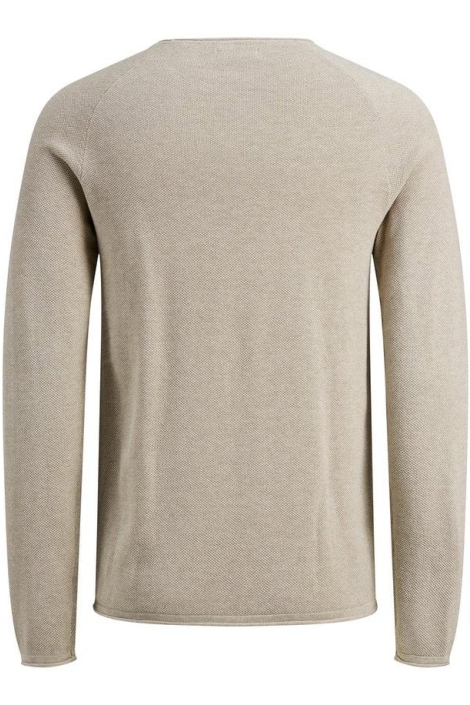 Jack & Jones ecru heren trui | Achteraanzicht