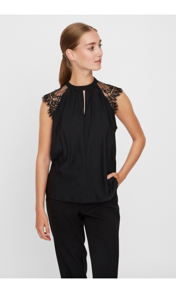 VMMILLA SL LACE TEE GA NOOS 10226072 Black