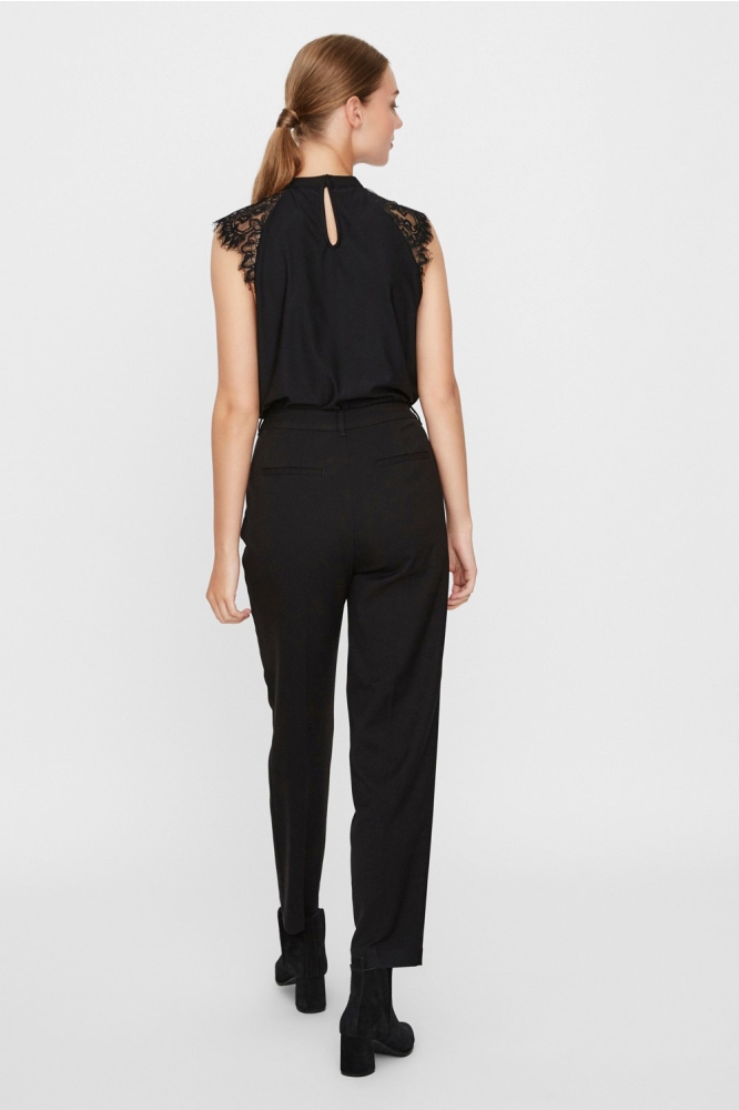 Vero Moda zwarte dames t-shirt | Model achteraanzicht