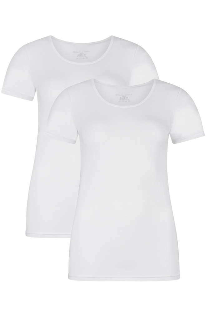 Bamboo basics witte dames t-shirt | Vooraanzicht