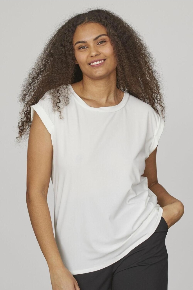 SisterS point witte dames t-shirt | Model vooraanzicht