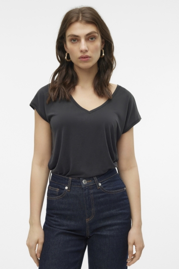 Vero Moda vmfilli ss v-neck tee ga noos Zwart
