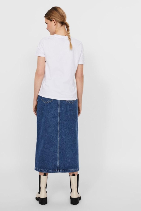 Vero Moda witte dames t-shirt | Model achteraanzicht