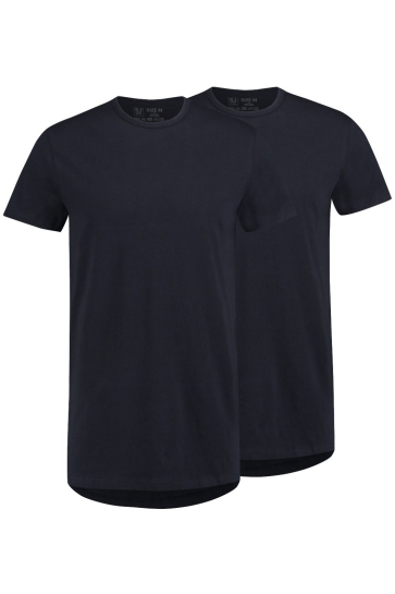 RJ Bodywear T-shirt ROTTERDAM O NECK 2 PACK DONKERBLAUW