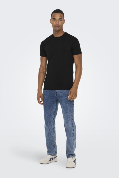 Only & Sons zwarte heren t-shirt | Model