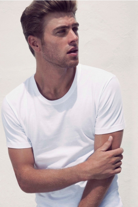 Alan Red witte heren t-shirt | Model vooraanzicht