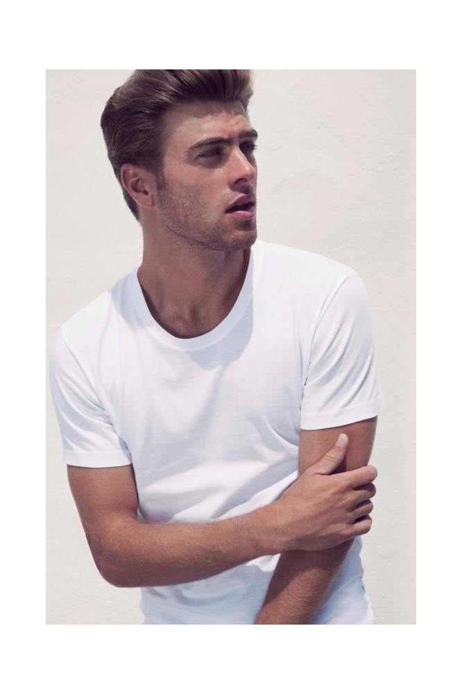 Alan Red witte heren t-shirt | Model vooraanzicht