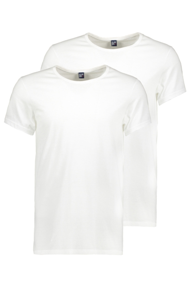Alan Red witte heren t-shirt | Vooraanzicht