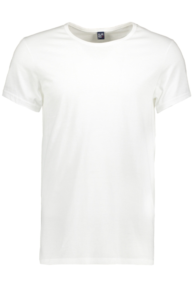Alan Red witte heren t-shirt | Vooraanzicht