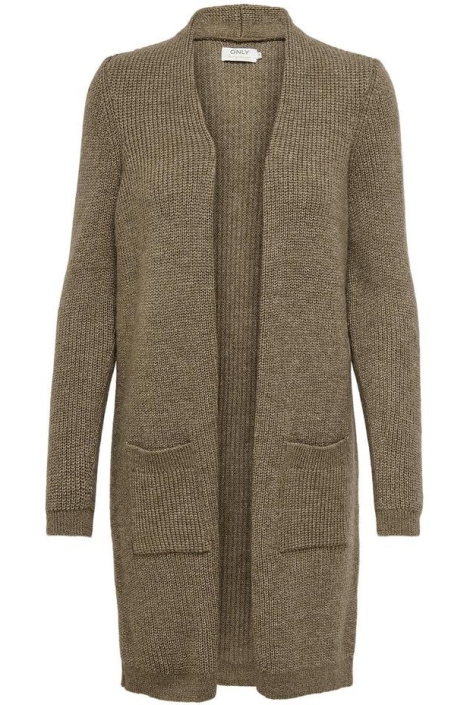 Only bruine dames vest | Vooraanzicht