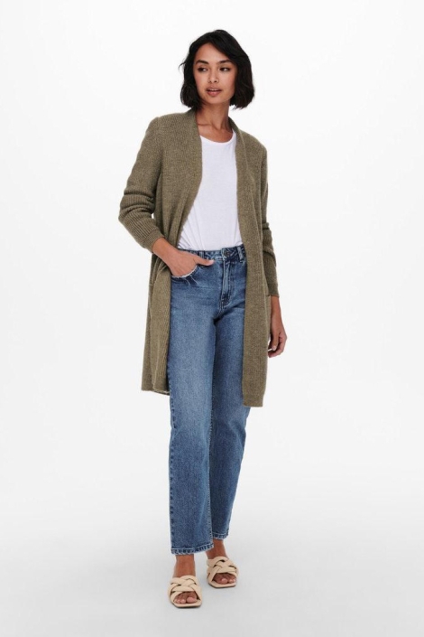 Only bruine dames vest | Model vooraanzicht