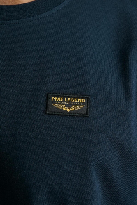 PME legend blauwe heren t-shirt | Close up