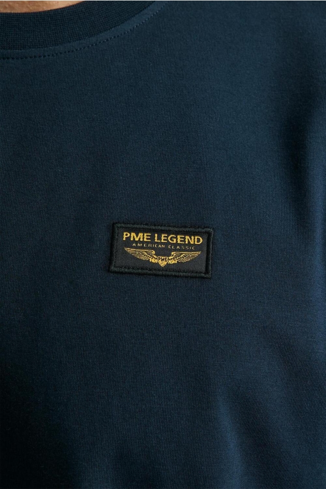 PME legend blauwe heren t-shirt | Close up