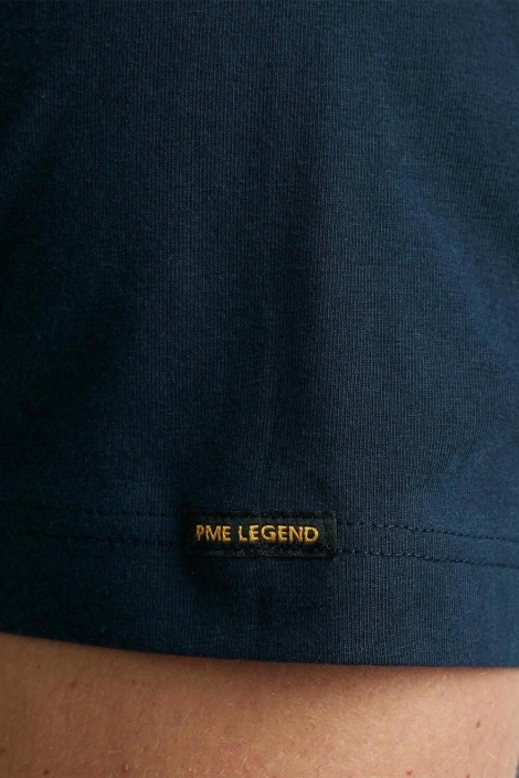 PME legend blauwe heren t-shirt | Close up