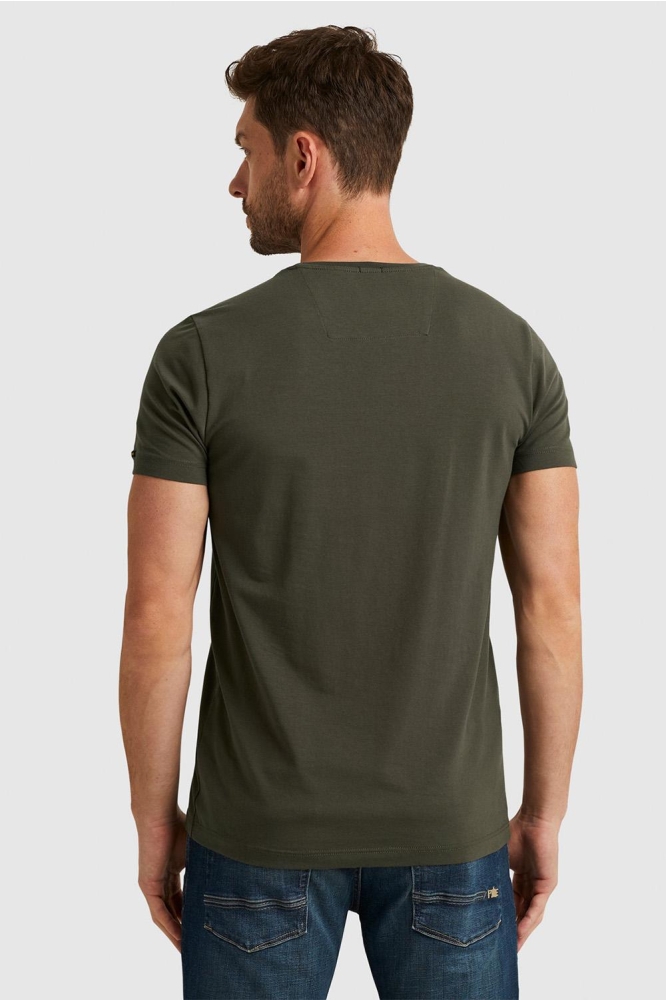 PME legend groene heren t-shirt | Model achteraanzicht