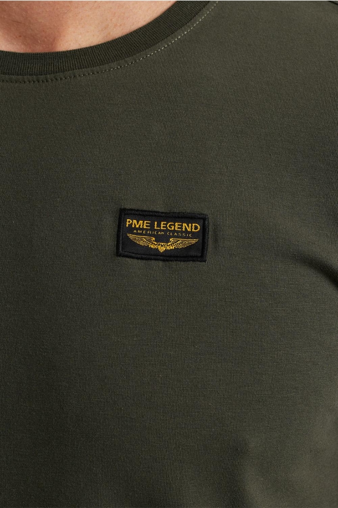 PME legend groene heren t-shirt | Close up
