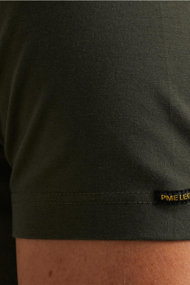 PME legend groene heren t-shirt | Close up
