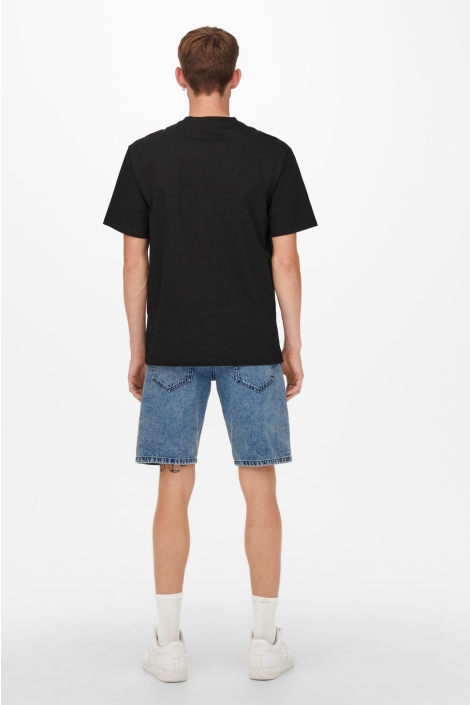 Only & Sons zwarte heren t-shirt | Model