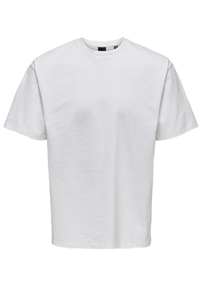Only & Sons witte heren t-shirt | Vooraanzicht