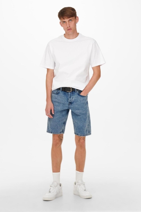 Only & Sons witte heren t-shirt | Model