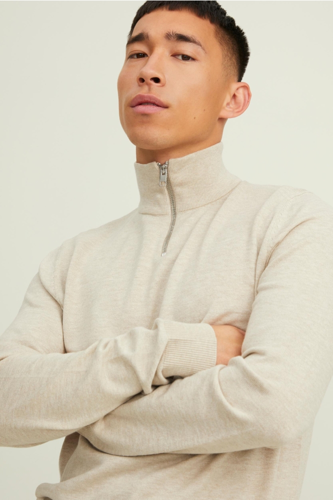 Jack & Jones beige heren trui | Close up
