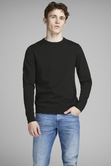 Jack & Jones Trui JJEBASIC KNIT CREW NECK NOOS 12137190 Black