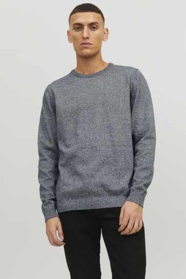 Jack & Jones Trui JJEBASIC KNIT CREW NECK NOOS 12137190 NAVY BLAZER/TWISTED
