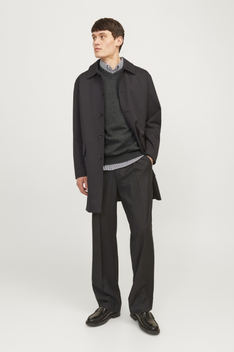 Jack & Jones grijze heren trui | Model vooraanzicht