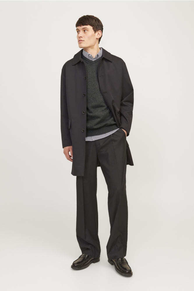 Jack & Jones grijze heren trui | Model vooraanzicht